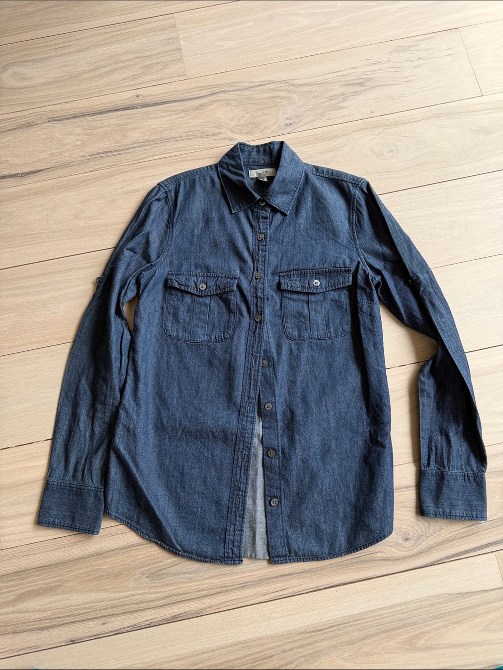 J. Crew Indigo Chambray Button-Front Shirt Women’s